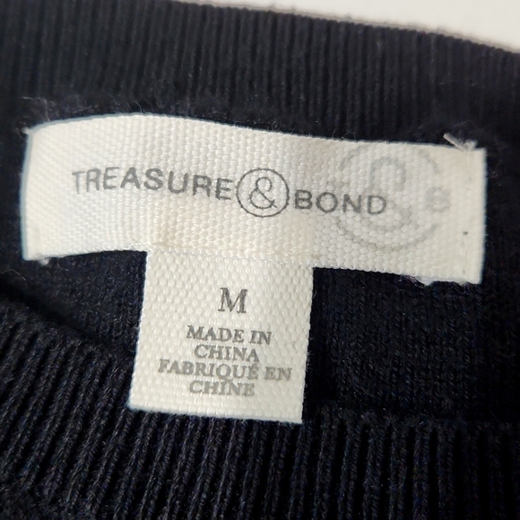 Treasure & Bond Women's Black Long Sleeve Knit Pullover Sweater M Nordstrom - Picture 5 of 8